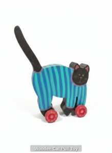 Wooden-Cat-Pull-Toy