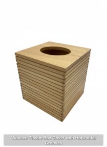 Wooden-Tissue-Box-Cover-with-Horizontal-Grooves