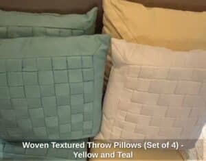 Woven-Textured-Throw-Pillows-Set-of-Yellow-and-Teal
