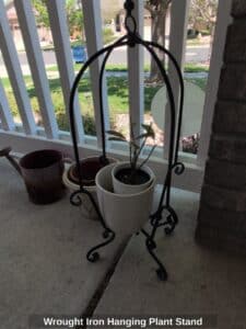 Wrought-Iron-Hanging-Plant-Stand