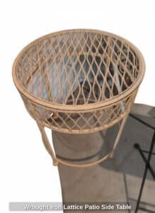 Wrought-Iron-Lattice-Patio-Side-Table