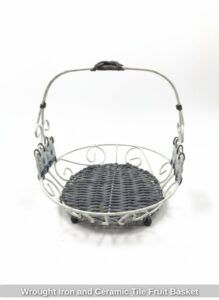 Wrought-Iron-and-Ceramic-Tile-Fruit-Basket