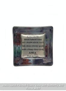 AMIA-Hand-Painted-Glass-Vase-with-Butterfly-and-Floral-Motif-second-image
