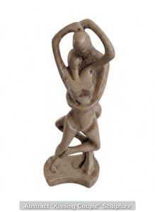 Abstract-Kissing-Couple-Sculpture