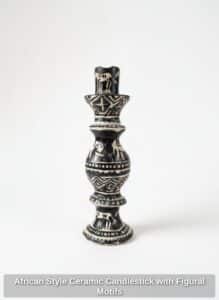 African-Style-Ceramic-Candlestick-with-Figural-Motifs