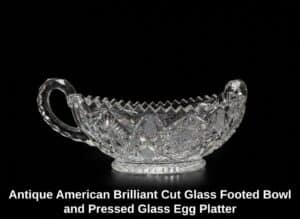 Antique-American-Brilliant-Cut-Glass-Footed-Bowl-and-Pressed-Glass-Egg-Platter-third-image