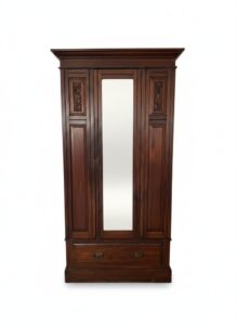 Antique-Carved-Mahogany-Wardrobe-with-Mirror