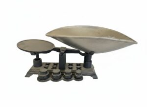 Antique-Cast-Iron-Balance-Scale-with-Weights
