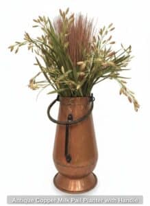 Antique-Copper-Milk-Pail-Planter-with-Handle