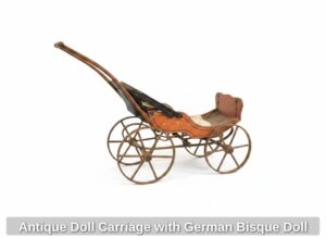 Antique-Doll-Carriage-with-German-Bisque-Doll