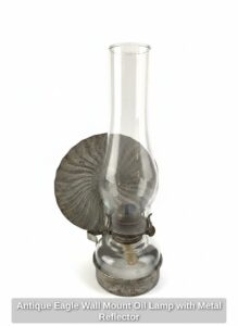 Antique-Eagle-Wall-Mount-Oil-Lamp-with-Metal-Reflector