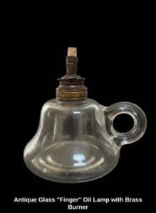 Antique-Glass-Finger-Oil-Lamp-with-Brass-Burner