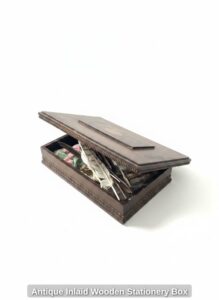 Antique-Inlaid-Wooden-Stationery-Box-second-image
