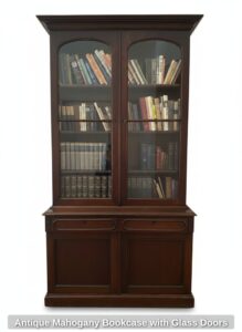 Antique-Mahogany-Bookcase-with-Glass-Doors