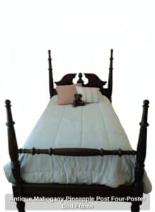 Antique-Mahogany-Pineapple-Post-Four-Poster-Bed-Frame
