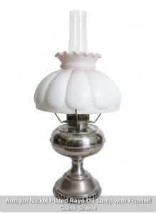 Antique-Nickel-Plated-Rayo-Oil-Lamp-with-Frosted-Glass-Shade