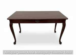 Antique-Queen-Anne-Mahogany-Console-Table