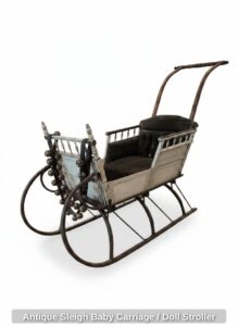 Antique-Sleigh-Baby-Carriage-or-Doll-Stroller-third-image