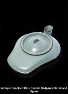 Antique-Speckled-Blue-Enamel-Bedpan-with-Lid-and-Spout