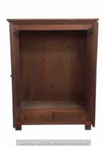 Antique-Walnut-Armoire-Wardrobe