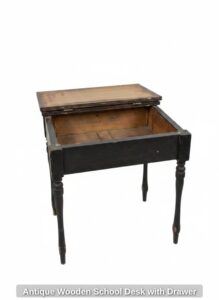 Antique-Wooden-School-Desk-with-Drawer