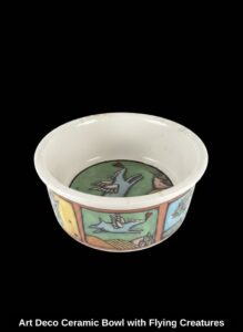 Art-Deco-Ceramic-Bowl-with-Flying-Creatures