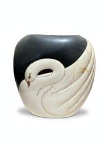 Art-Deco-Swan-Ceramic-Vase-second-image