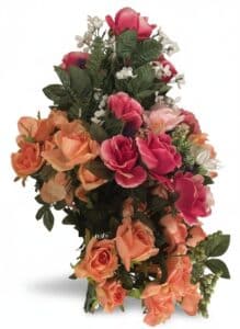 Artificial-Rose-and-Mixed-Floral-Arrangement