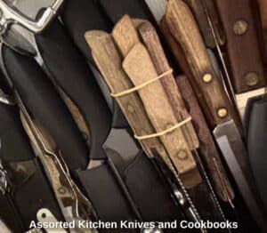 Assorted-Kitchen-Knives-and-Cookbooks