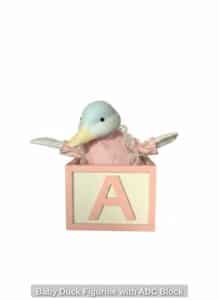 Baby-Duck-Figurine-with-ABC-Block