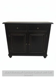 Black-Distressed-Two-Door-Cabinet-with-Two-Drawers