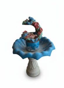 Blue-Bird-and-Flower-Garden-Fountain