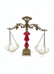 Brass-Scales-of-Justice-Candlestick-Holder-with-Red-Crystal-Accents-third-image