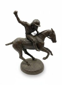 Bronze-Jockey-and-Horse-Sculpture-After-Frederic-Remington