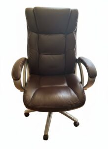 Brown-Faux-Leather-Executive-Office-Chair