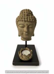 Buddha-Head-Tealight-Holder-with-Chain