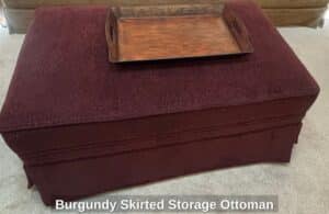 Burgundy-Skirted-Storage-Ottoman