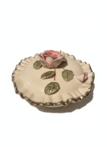 Capodimonte-Porcelain-Candy-Dish-with-Rose-Motif