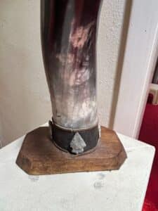 Carved-Animal-Horn-with-Arrowhead-Embellishment-second-image