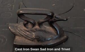 Cast-Iron-Swan-Sad-Iron-and-Trivet