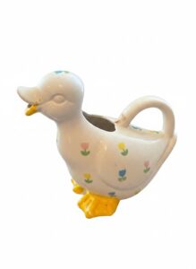 Ceramic-Bunny-Candle-Holder-and-Duck-Watering-Can-Set-second-image