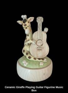 Ceramic-Giraffe-Playing-Guitar-Figurine-Music-Box