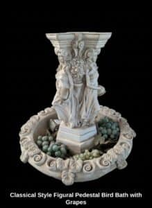 Classical-Style-Figural-Pedestal-Bird-Bath-with-Grapes