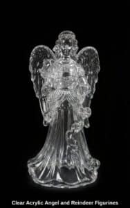 Clear-Acrylic-Angel-and-Reindeer-Figurines-second-image