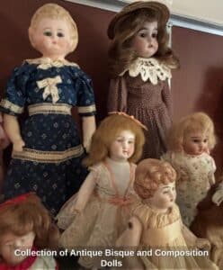 Collection-of-Antique-Bisque-and-Composition-Dolls-second-image