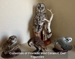 Collection-of-Franklin-Mint-Ceramic-Owl-Figurines