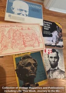 Collection-of-Vintage-Magazines-and-Publications-including-Life-This-Week-Journey-to-the-Moon-and-Eisenhower-Paintings