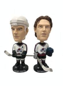 Colorado-Avalanche-Patrick-Roy-and-Adam-Foote-Carls-Jr.-Bobbleheads