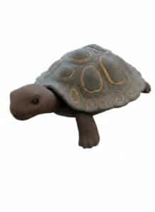 Concrete-Garden-Turtle-Statue-with-Gold-Accents
