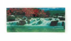 Custom-Aquarium-Background-with-Waterfall-and-Cherry-Blossoms